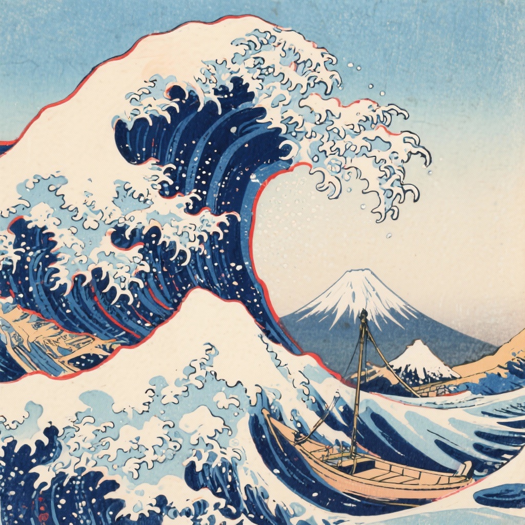 Hokusai Ukiyo-e Woodblock